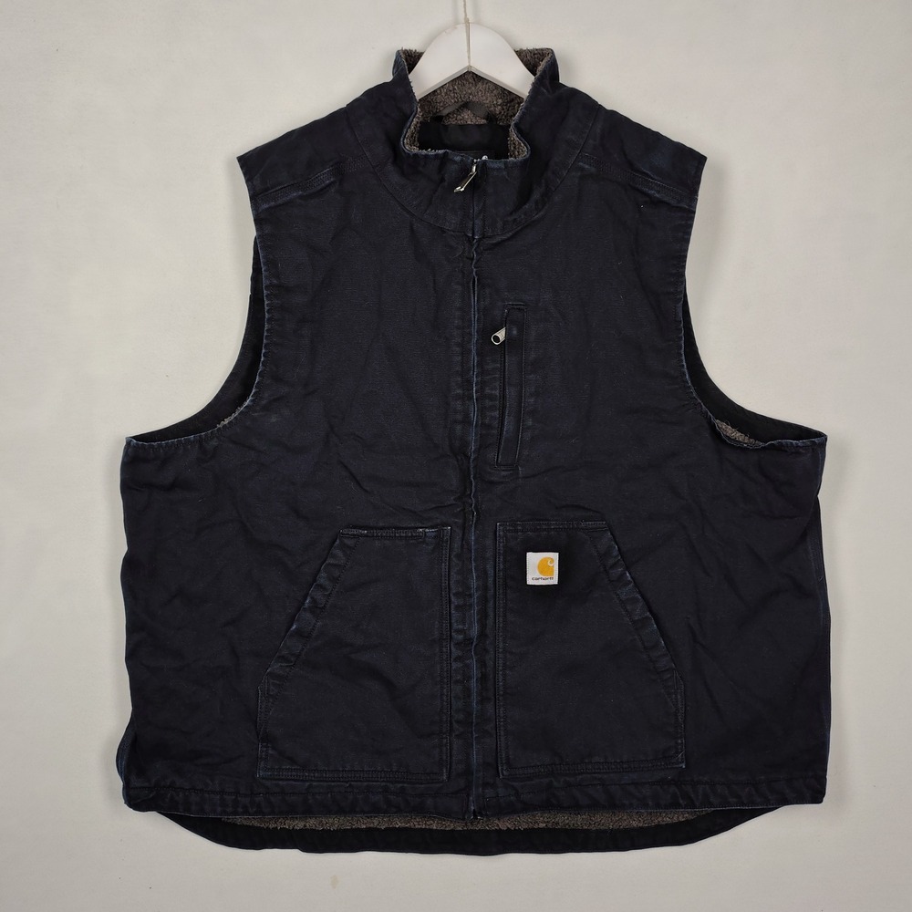 Carhartt Loose Fit Fleece Lined Work Vest Black OV4277-M 2XL